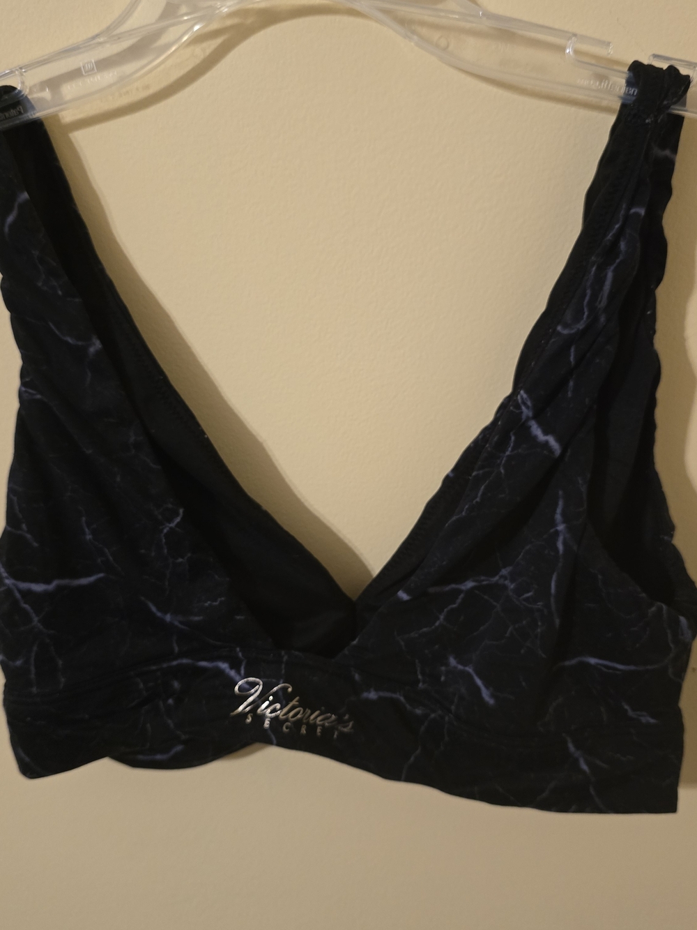 Victoria's Secret Black Marble Wireless Bralette
